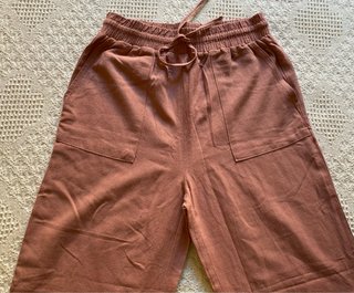 Pantalones de viscosa, algodón y lino talla 36