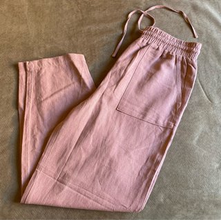 Pantalones de viscosa, algodón y lino talla 36