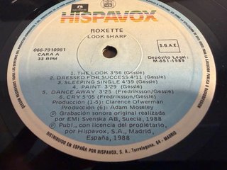 Disco de vinilo: Roxette