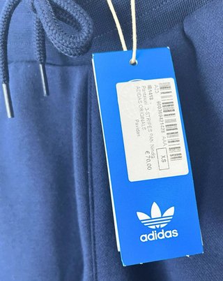 Pantaloni Tuta Adidas Blu Strisce Taglia XS