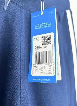 Pantaloni Tuta Adidas Blu Strisce Taglia XS