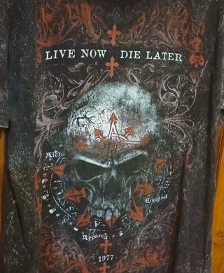 Camiseta Alchemy Talla XXL Live Now Die Later