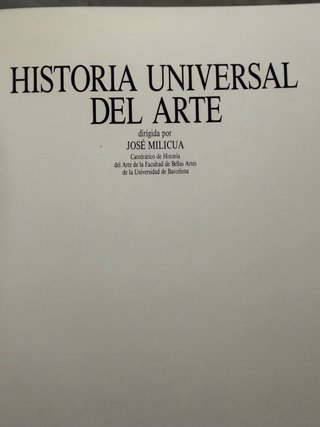 6 TOMOS HISTORIA UNIVERSAL ARTE, José Milicua