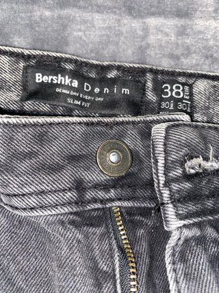 Pantalón Corto Vaquero Bershka Acid Wash Talla M