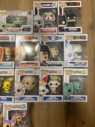 Lote Funko Pop Star Wars, Pokémon y más