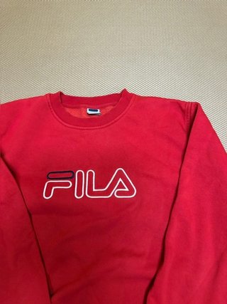 Sudadera Fila roja cuello redondo
