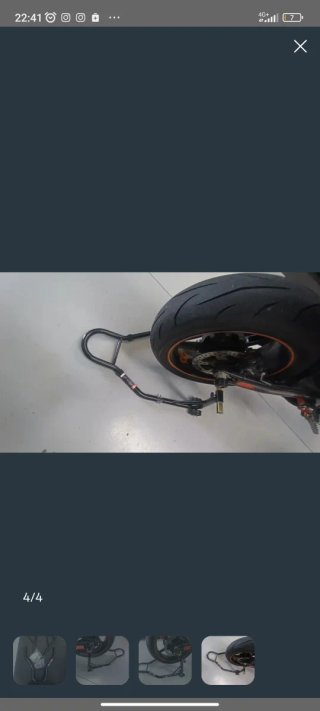 Caballete moto trasero