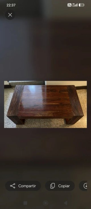 Mesa de palisandro maciza