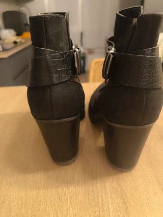 Botines de tacón negros mujer