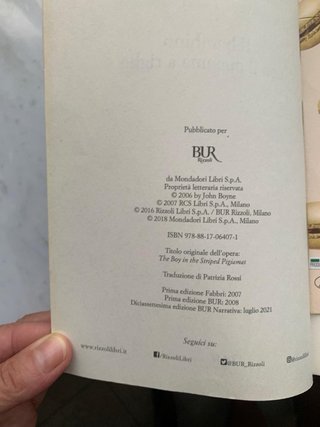Il bambino con il pigiama a righe edizione vintage