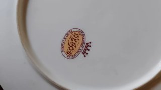 Teiera vintage Limoges con piatto