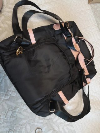 Mochila JINGPIN Negra y Rosa