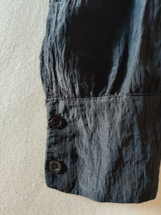 Camicia raso nero incrociata