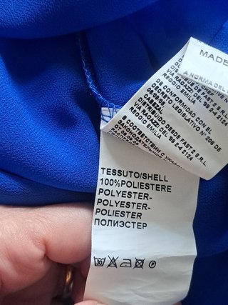 Abito blu Cina con drappeggio