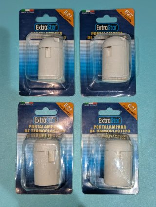 Pack o Unidades Portalámparas E27 Blancos
