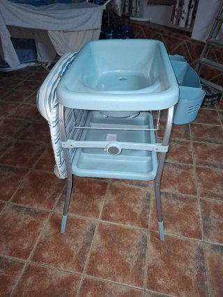 Bañera para bebé con cambiador