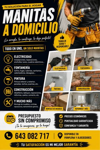 Manitas a domicilio | Electricidad, Fontanería etc