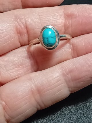 Anillo Plata Ley Turquenita