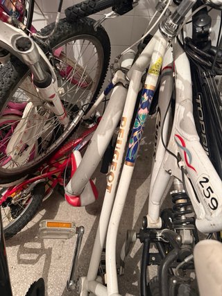 Bicicleta paseo clásica blanca peugot