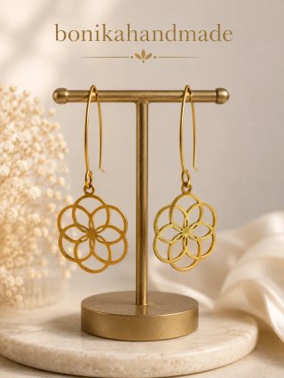 Pendientes dorados bonikahandmade