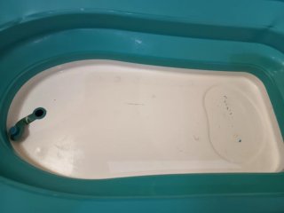 Bañera Plegable Bebé Azul y Blanca