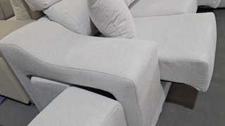 Sofá modular Enma tela beige/blanco