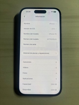 iPhone 15 256GB Negro