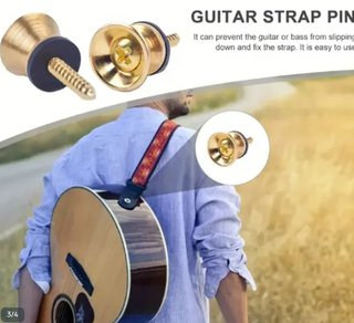 Soporte Correa Guitarra Pack 2 Tornillos