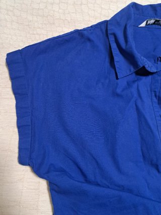 Camisa azul eléctrico mujer