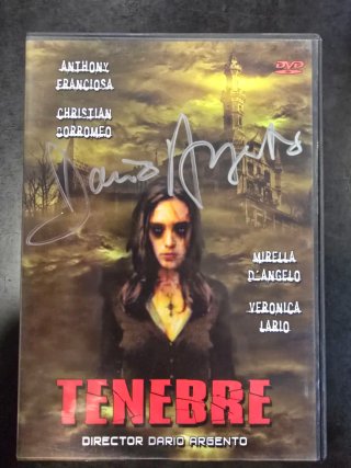 DVD Tenebre con firma de Darío Argento
