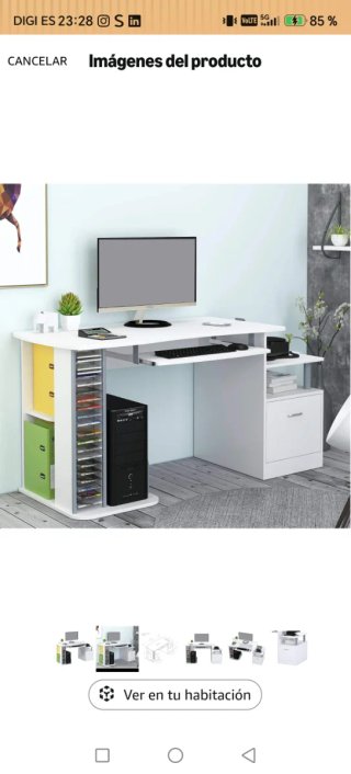 Escritorio blanco ordenador