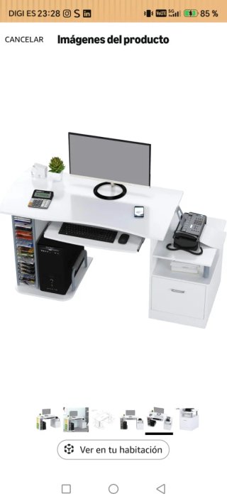 Escritorio blanco ordenador