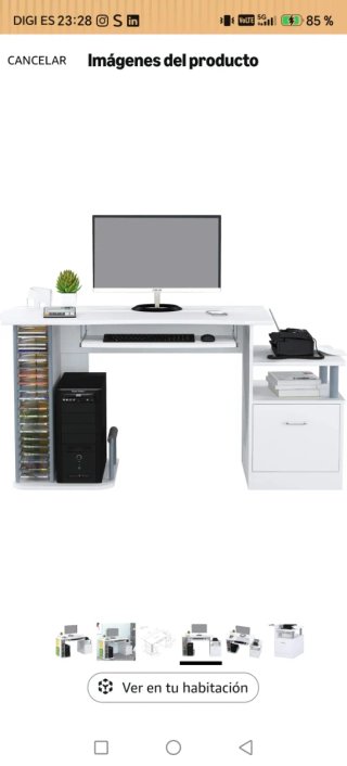 Escritorio blanco ordenador