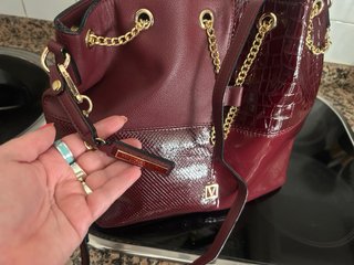 Bolso Victoria's Secret Burdeos Piel Cocodrilo