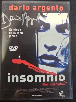 DVD Insomnio con firma de Darío Argento