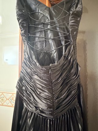 Vestido de fiesta largo, negro T40/38