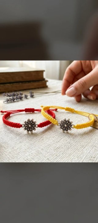 Pulsera botón charro roja y amarilla