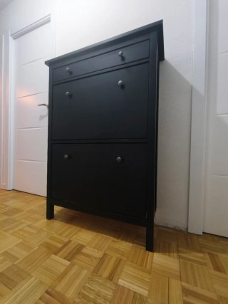 Zapatero HEMNES negro