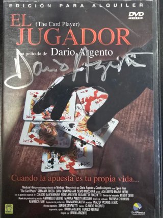 DVD El Jugador con firma de Darío Argento