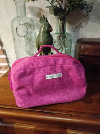 Neceser rosa de tela