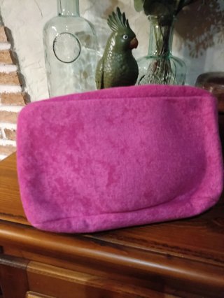 Neceser rosa de tela