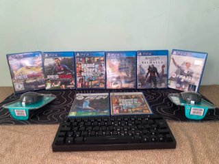 Lote Juegos PS4/PS5, Teclado 60% y Ratones
