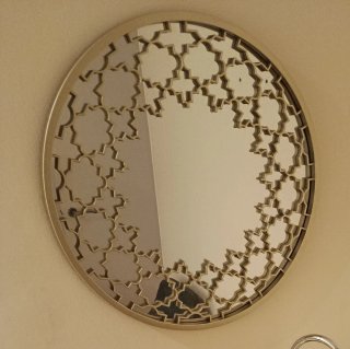 Espejo Decorativo Dorado y Plateado