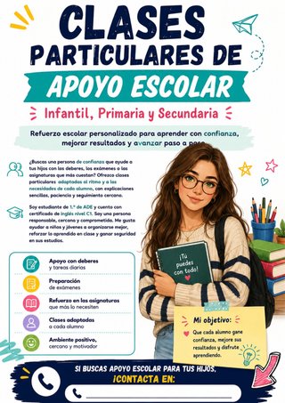 Clases particulares para infantil, primaria y ESO