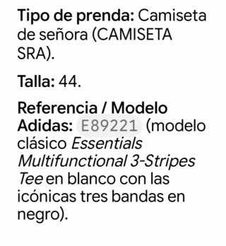Camiseta Adidas Mujer Blanca
