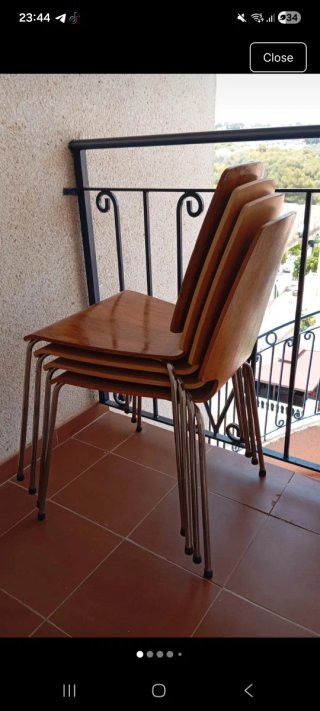 Ikea brown chair set! Conjunto de 4 Sillas Ikea Ma
