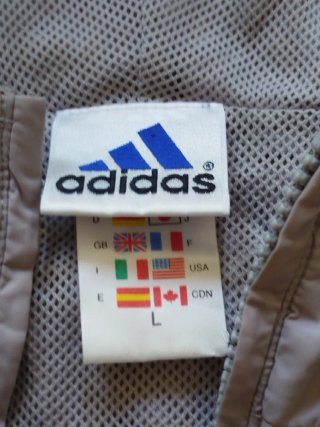 Sudadera Adidas con capucha beige y azul
