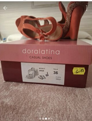 Sandalias cuña Doralatina Naranja