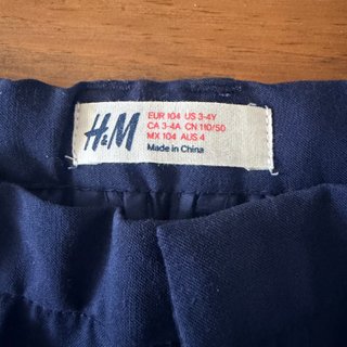 Pantalón chino niño azul marino T. 3-4