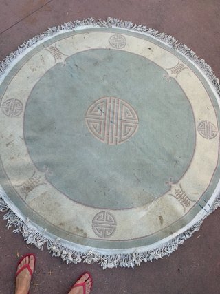 Alfombra redonda lana 100% hecha a mano 2.2m